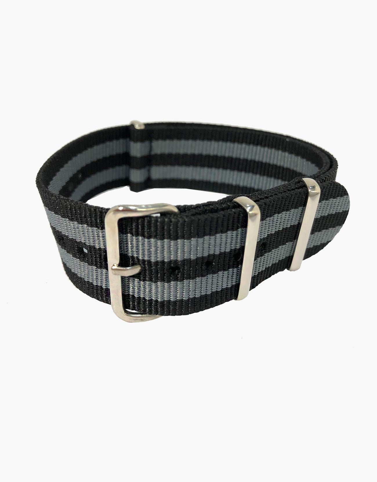 NATO straps Polyamide white and black strap