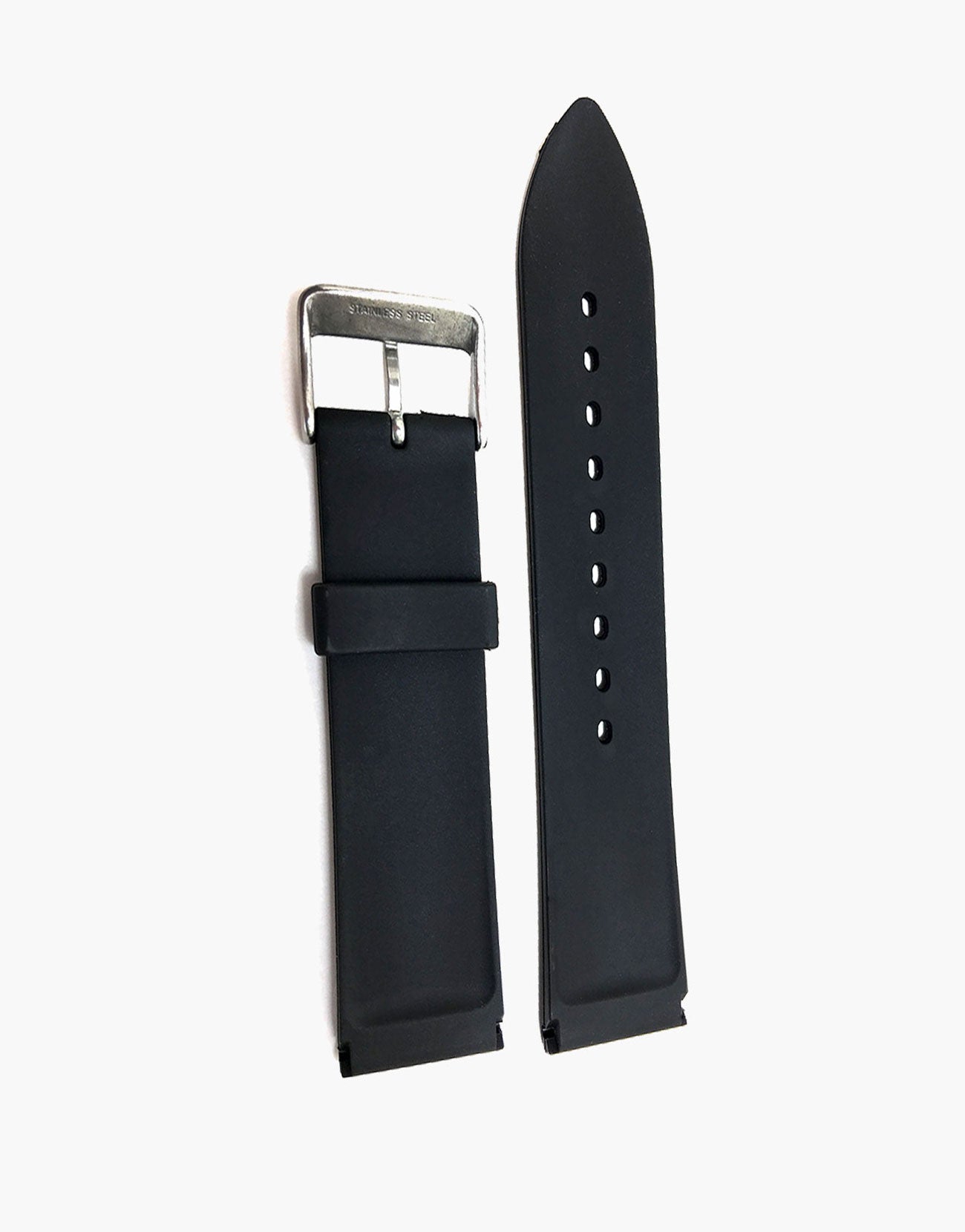 22mm Hadley-Roma MS3280 Rubber Black Dive watch band waterproof by LUX ...